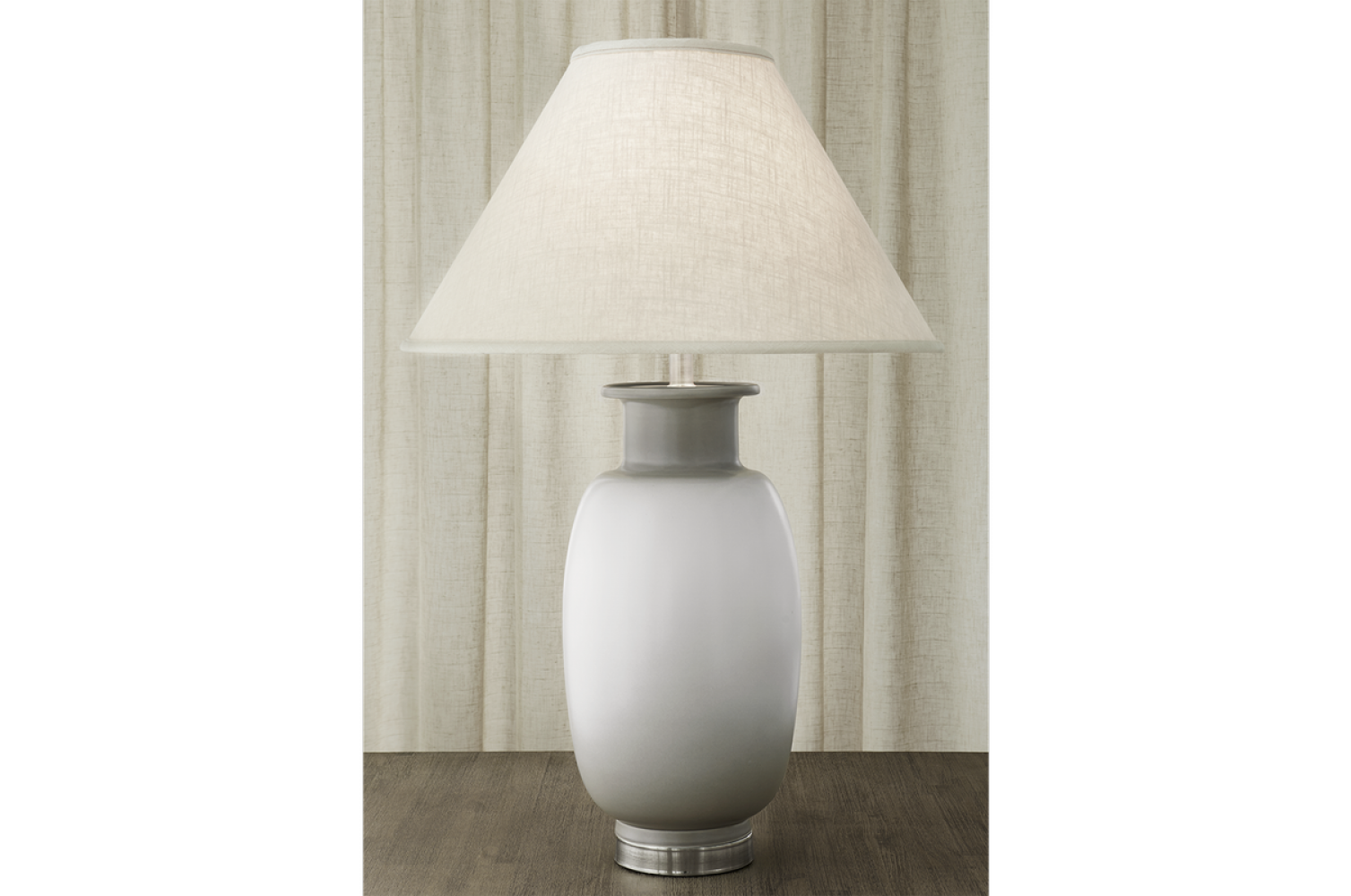 SUNG VASE LAMP WHITE & GRAY