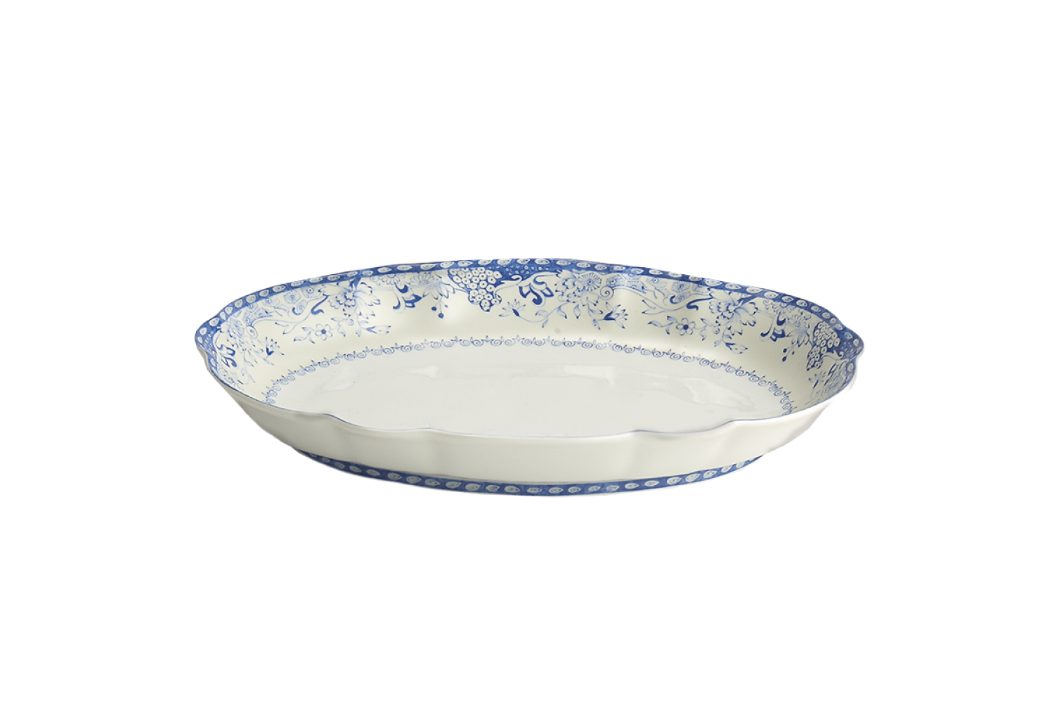 VIRGINIA BLUE SERVING OVAL DISH