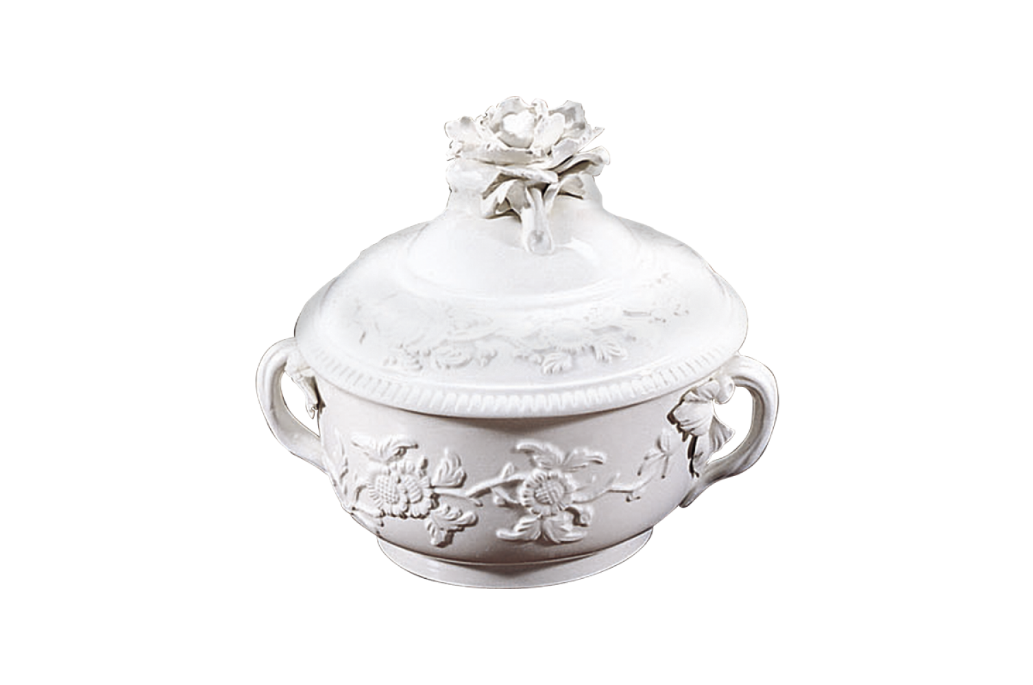 LOBED BOX W/ROSE FINIAL