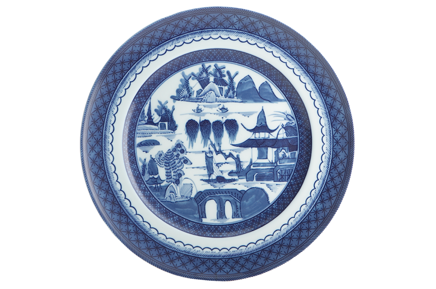 BLUE CANTON DINNER PLATE