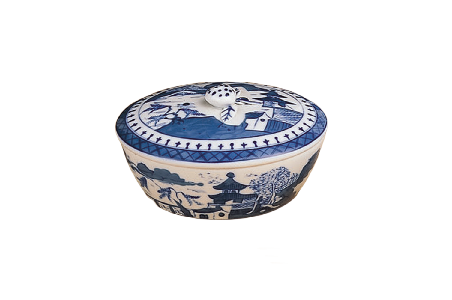 BLUE CANTON OVAL BOX