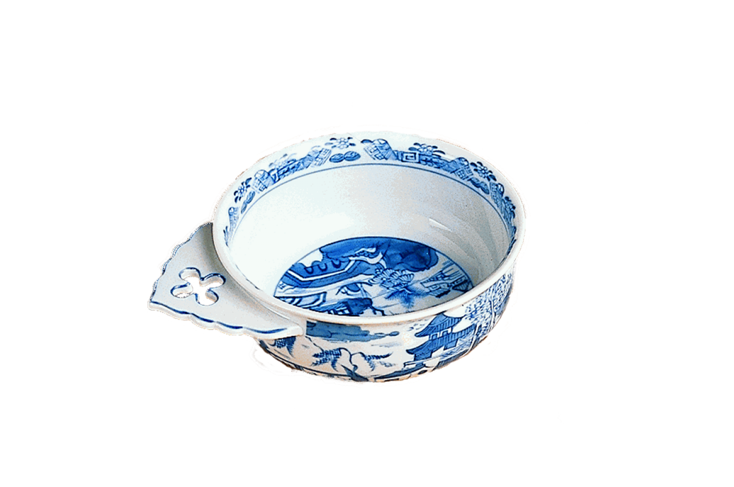 SMALL BLUE CANTON PORRINGER 