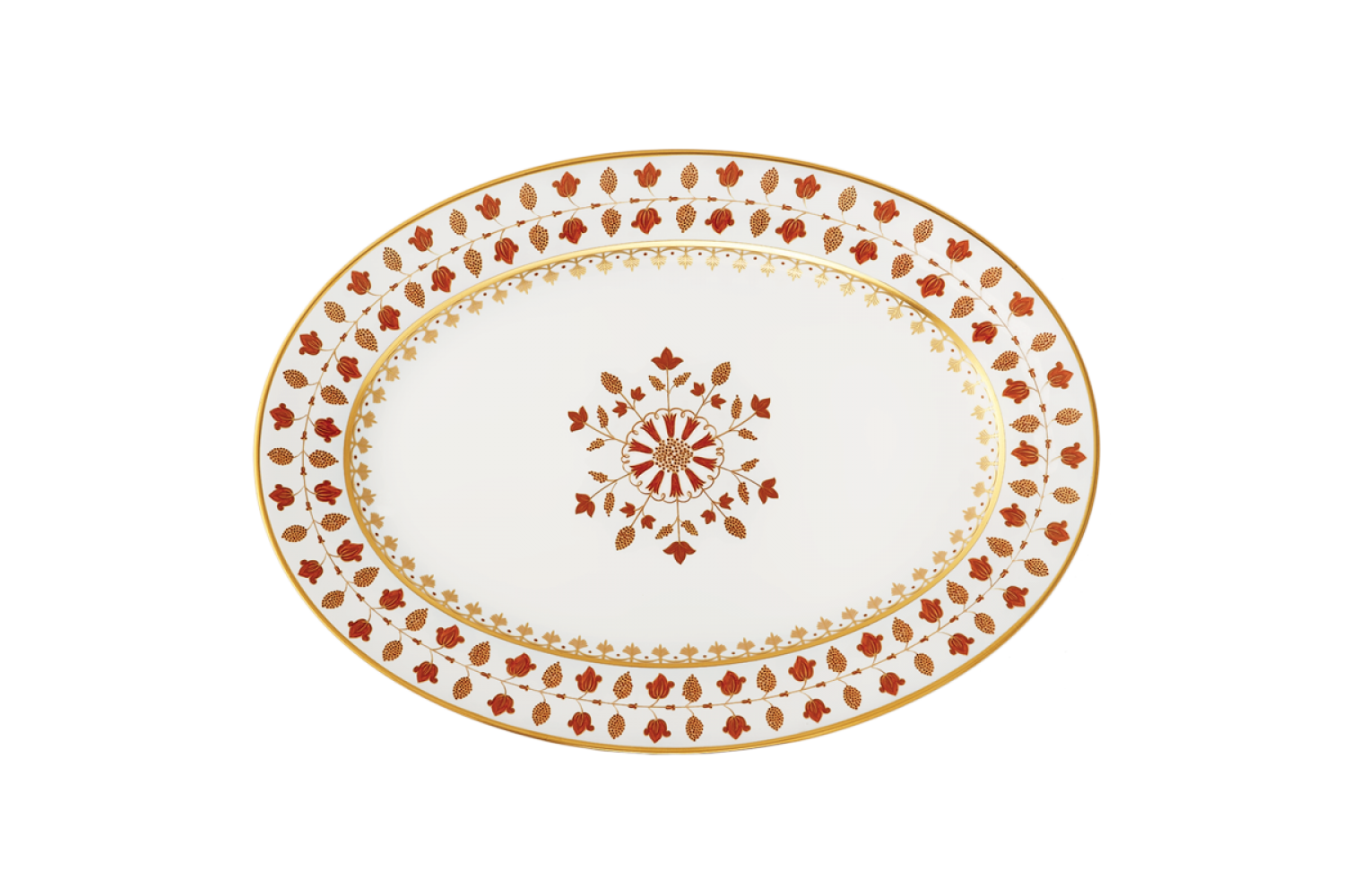 MATIGNON RUST OVAL PLATTER, LARGE