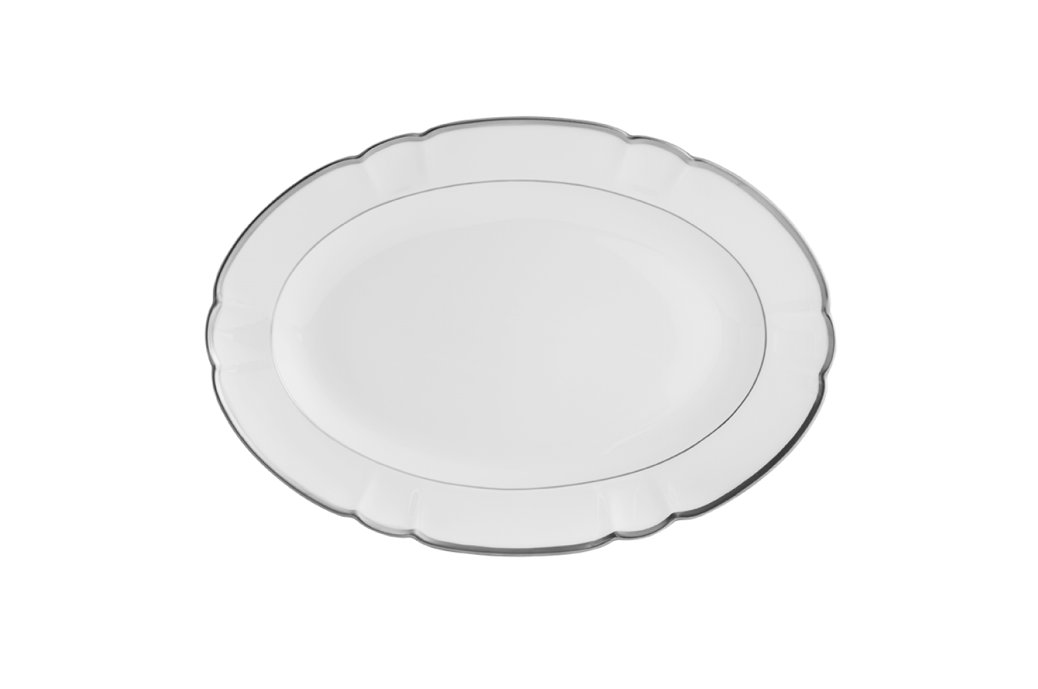 COLETTE PLATINUM OVAL PLATTER,  LARGE