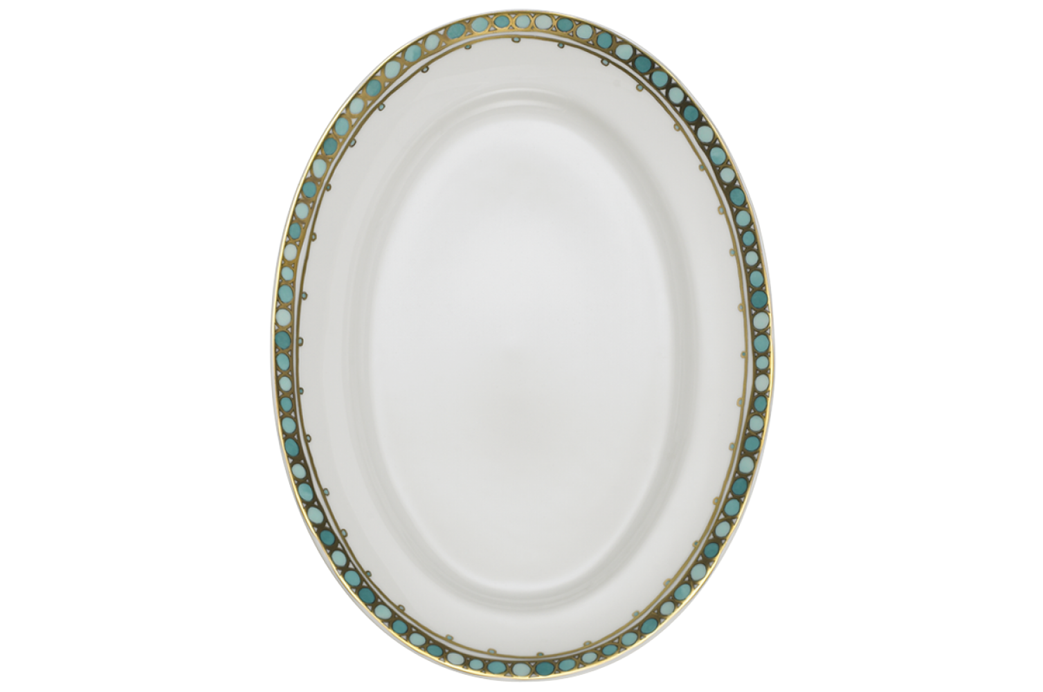 SYRACUSE TURQUOISE OVAL PLATTER,  SMALL