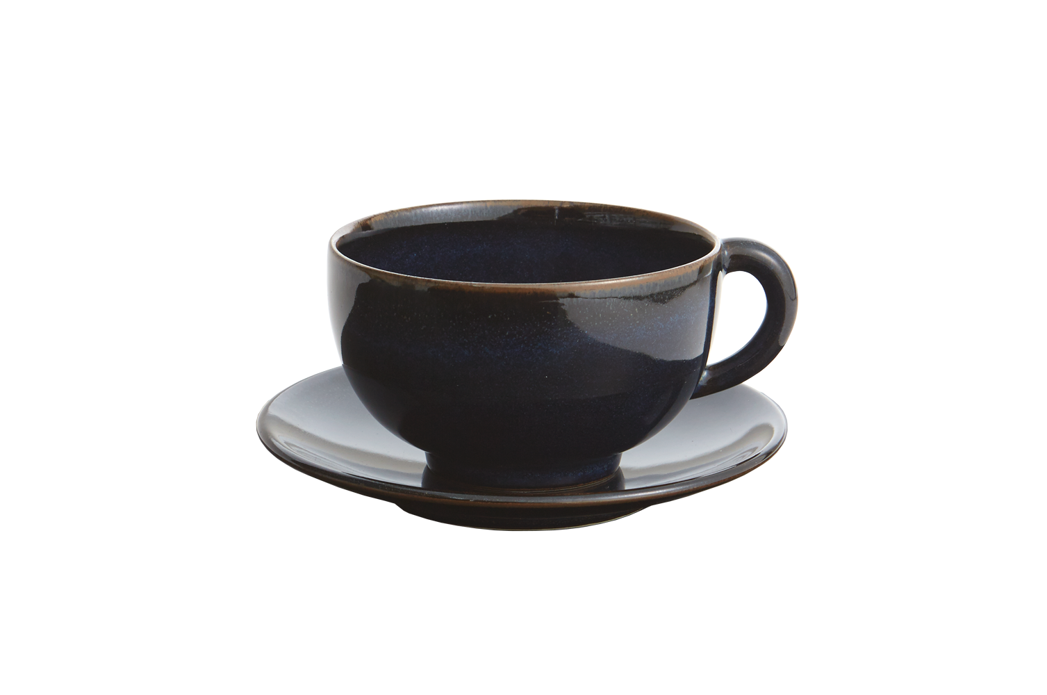 TOURRON INDIGO JUMBO CUP & SAUCER