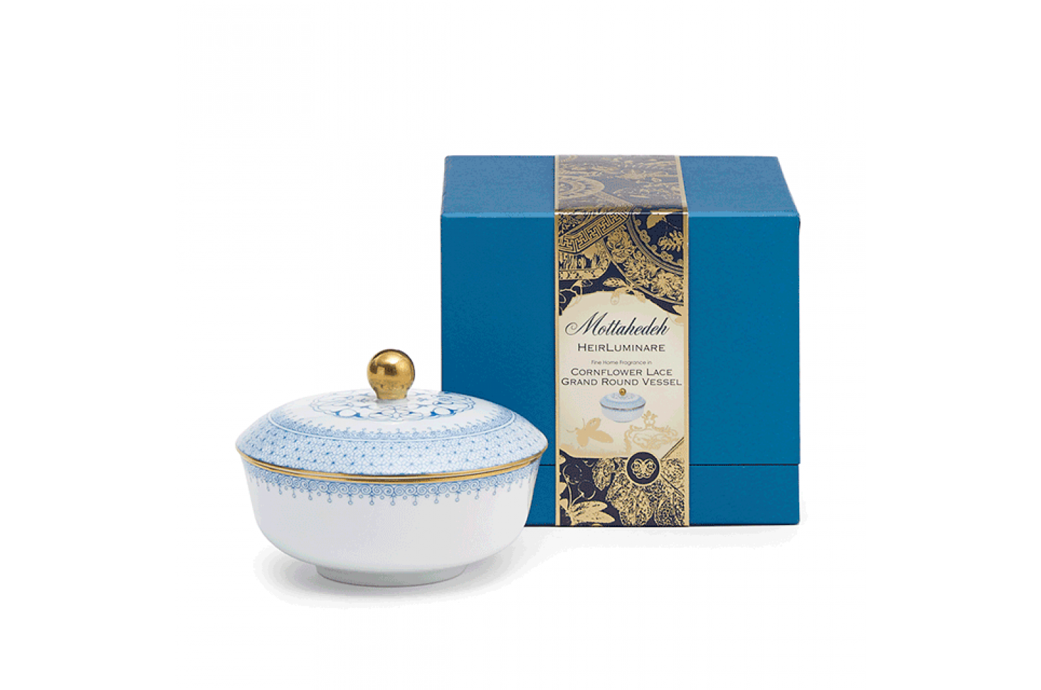 CORNFLOWER LACE HEIRLUMINARE GRAND ROUND BOX