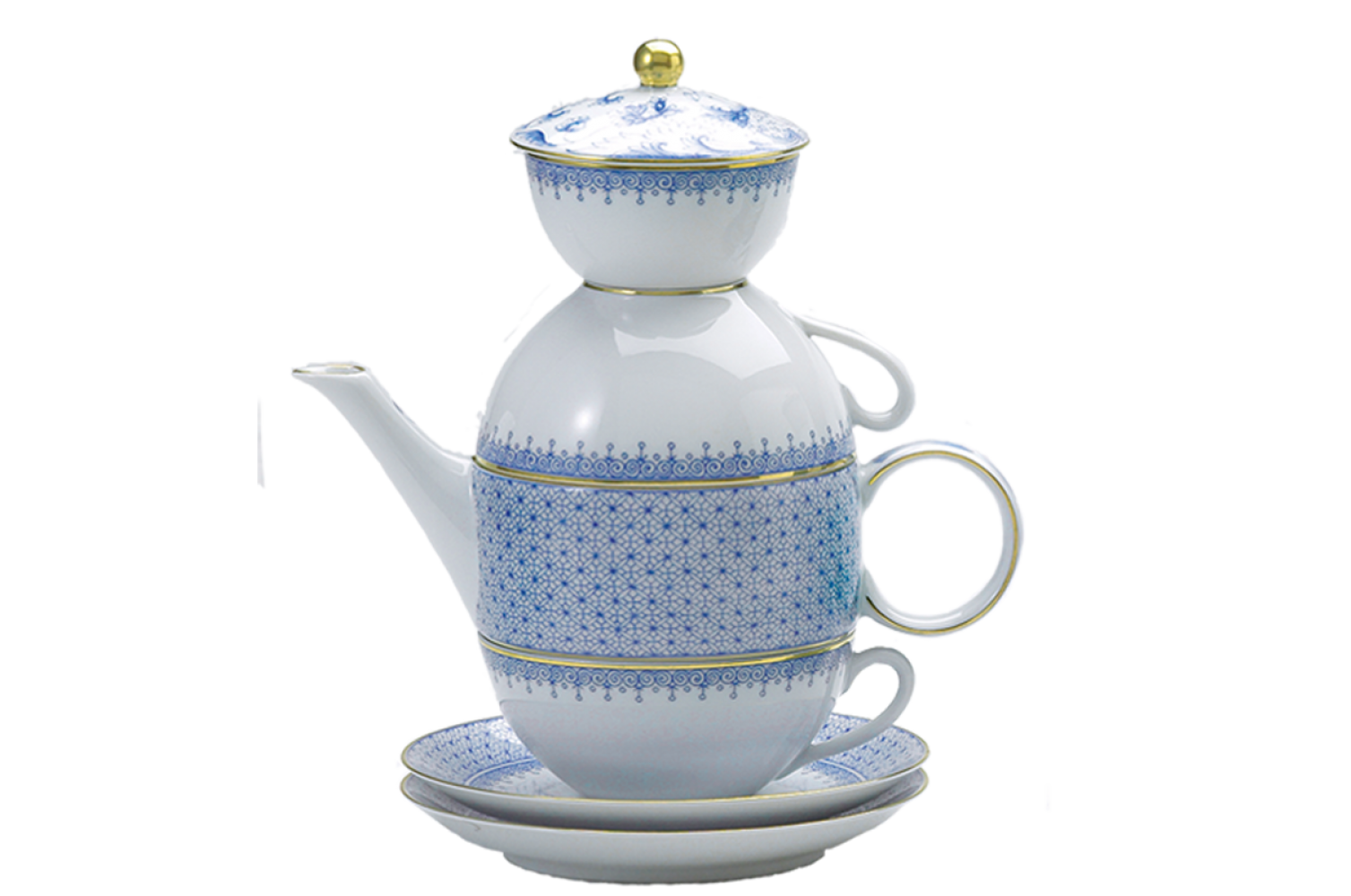 CORNFLOWER LACE TEA FOR TWO BOXED SET