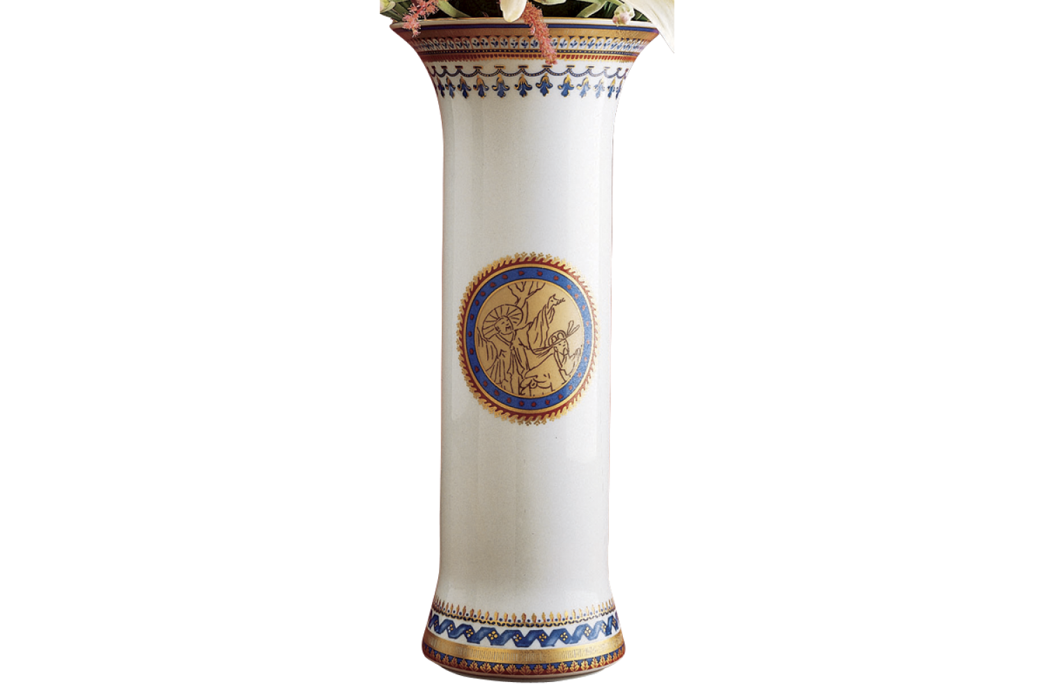 CHINOISE BLUE TRUMPET VASE