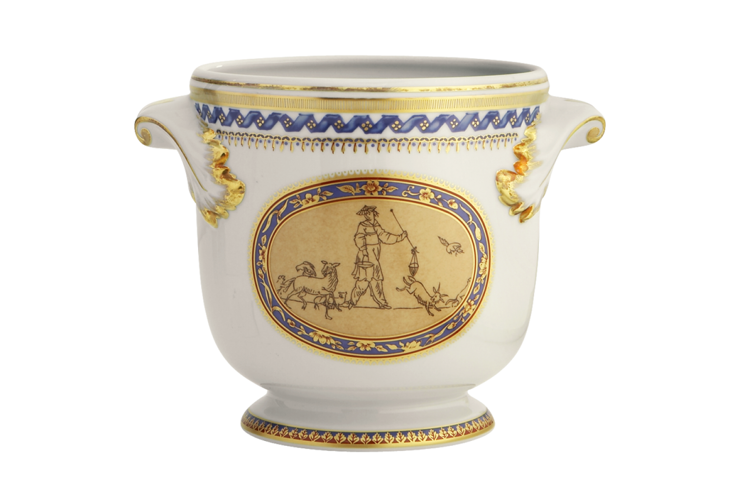 CHINOISE BLUE CACHEPOT, LARGE