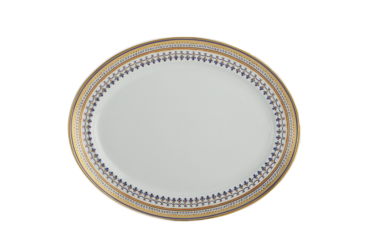 CHINOISE BLUE 14'' OVAL PLATTER