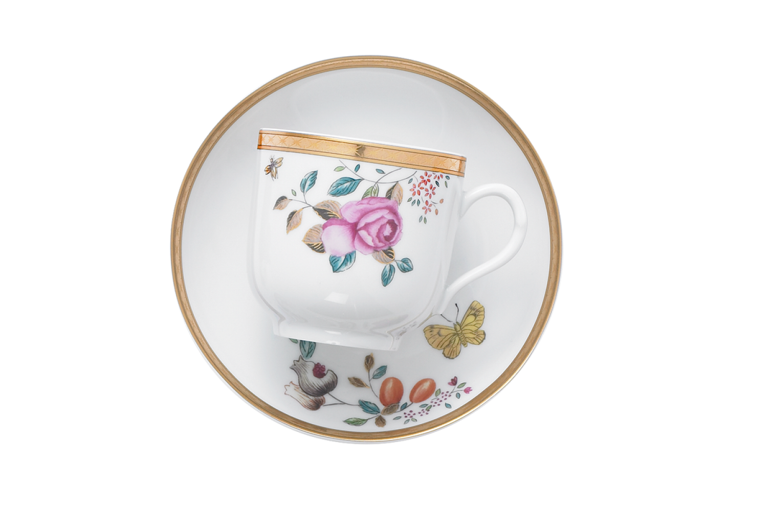LOWESTOFT GARDEN CUP&SAUCER 