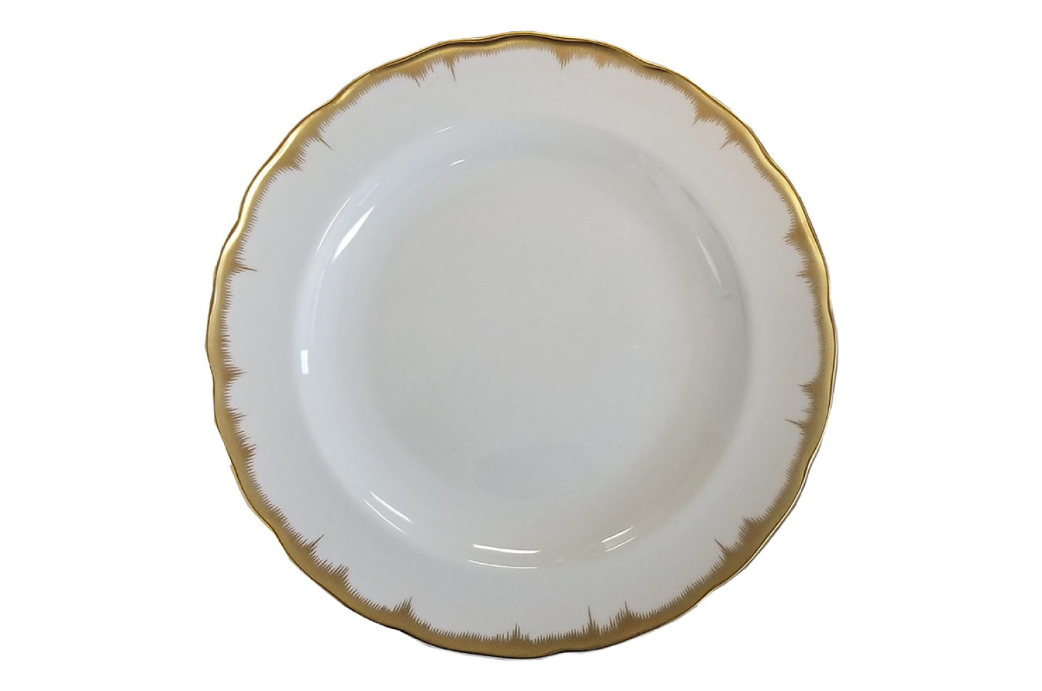 CHELSEA FEATHER GOLD DINNER PLATE
