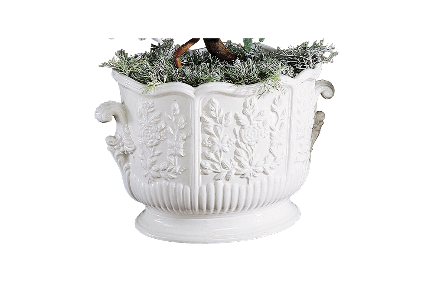 OVAL CACHEPOT WITH HANDLES