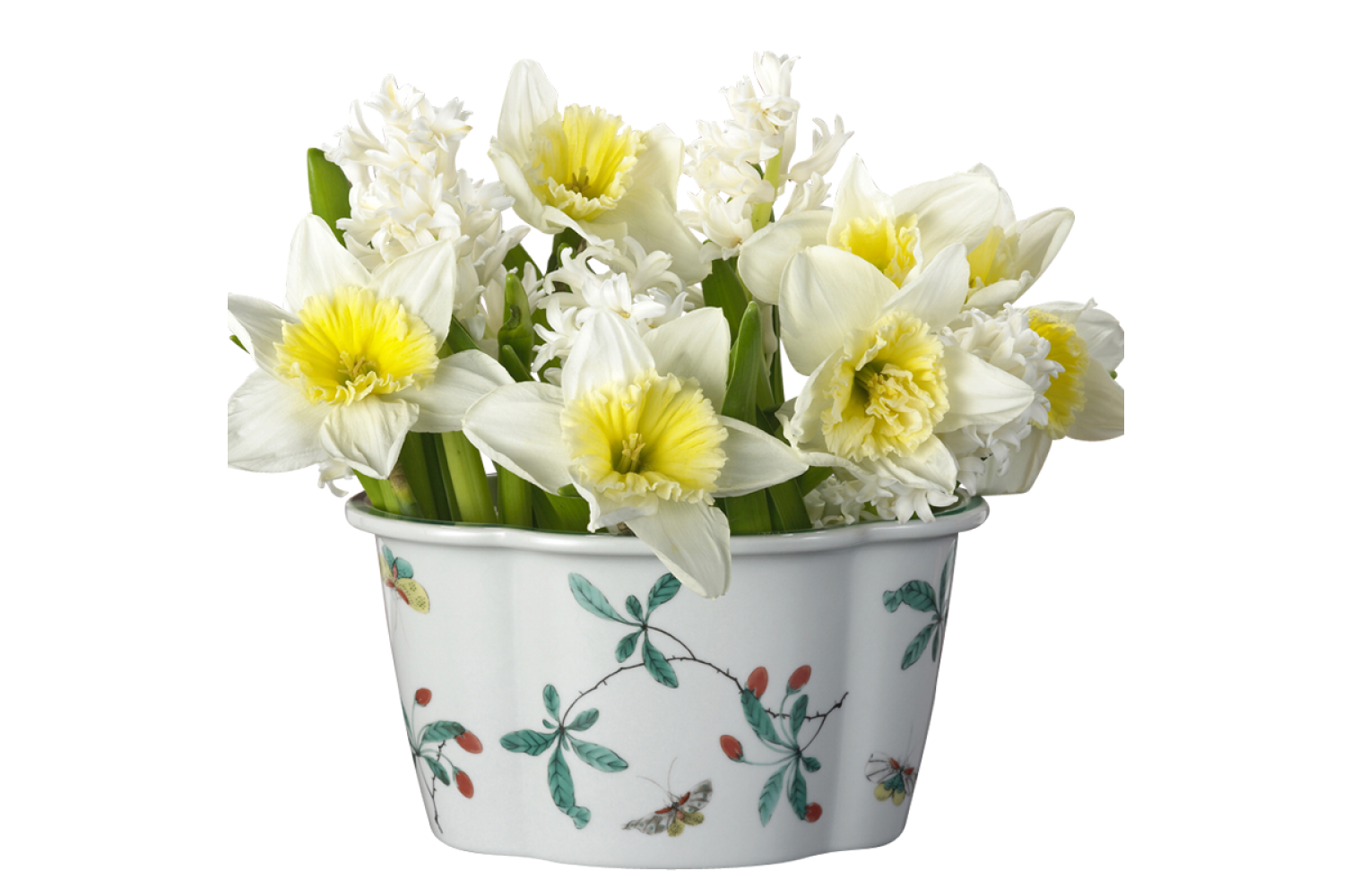 FAMILLE VERT FOUR LOBED CACHEPOT