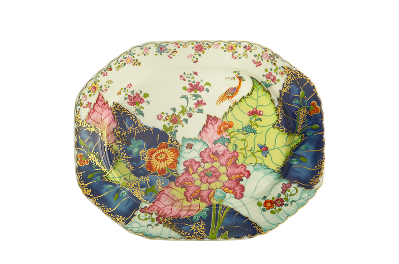 TOBACCO LEAF OCTAGONAL PLATTER 15''