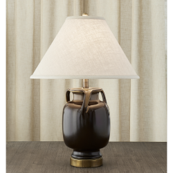 ORION BARREL JAR LAMP GOLD & BROWN