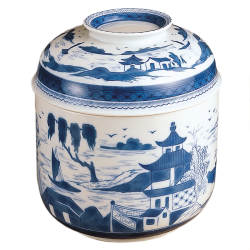 BLUE CANTON TEMPLE JAR