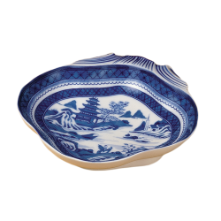 BLUE CANTON SHELL DISH