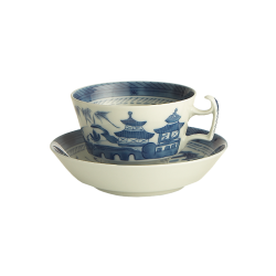 BLUE CANTON LARGE CUP & SAUCER
