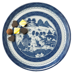 BLUE CANTON CAKE PLATE