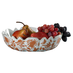 SACRED BIRD & BUTTERFLY SCALLOPED BOWL