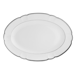 COLETTE PLATINUM OVAL PLATTER,  LARGE