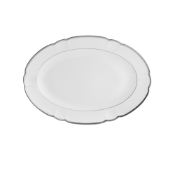 COLETTE PLATINUM  OVAL PLATTER,  SMALL