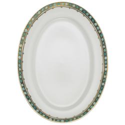 SYRACUSE TURQUOISE OVAL PLATTER,  SMALL