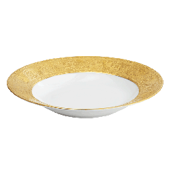 VERSAILLES  GOLD FRENCH RIM SOUP PLATE