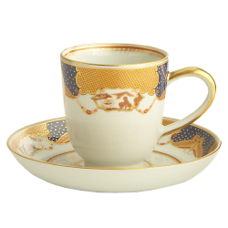 GOLDEN BUTTERFLY DEMITASSE CUP & SAUCER