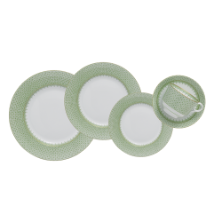 APPLE GREEN LACE 5PC PLACE SETTING