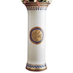 CHINOISE BLUE TRUMPET VASE