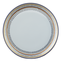 CHINOISE BLUE CAKE PLATE WHITE