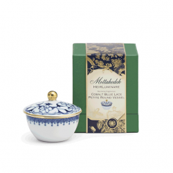 COBALT BLUE LACE HEIRLUMINARE PETITE ROUND BOX
