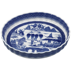 BLUE CANTON QUICHE DISH