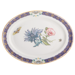 MERIAN LARGE PLATTER W/FLOWER CTR