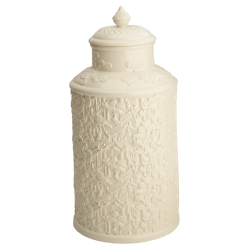 CREAMWARE WALL OF CHINA COVERED JAR