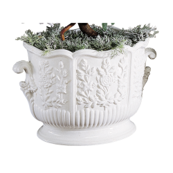 OVAL CACHEPOT WITH HANDLES