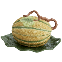 MELON TUREEN AND STAND. LARGE
