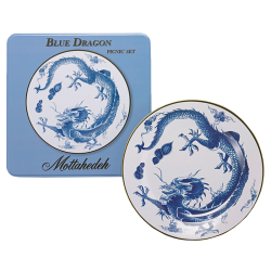 BLUE DRAGON PICNIC SET OF 4-TIN