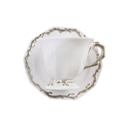 BARRIERA CORALLINA PLATINUM TEA CUP &SAUCER