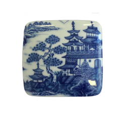 BLUE CANTON SQUARE COVERED BOX