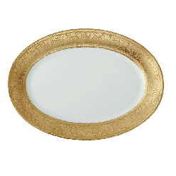 VERSAILLES  GOLD OVAL PLATTER,  LARGE