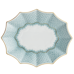 GREEN LACE LARGE 12 SIDED TRAY