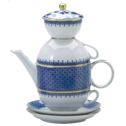 BLUE LACE TEA FOR TWO BOXED SET