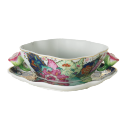 TOBACCO LEAF CREAM SOUP AND SAUCER