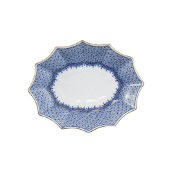 BLUE LACE FLUTED TRAY, MEDIUM