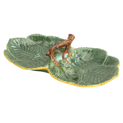 LEAF PLATE WITH NUTS, DOUBLE