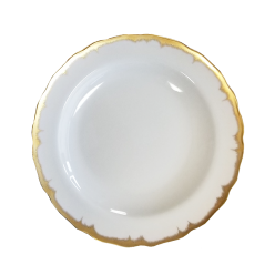 CHELSEA FEATHER GOLD DESSERT PLATE